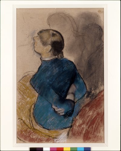 Giovane donna in blu da Edgar Degas