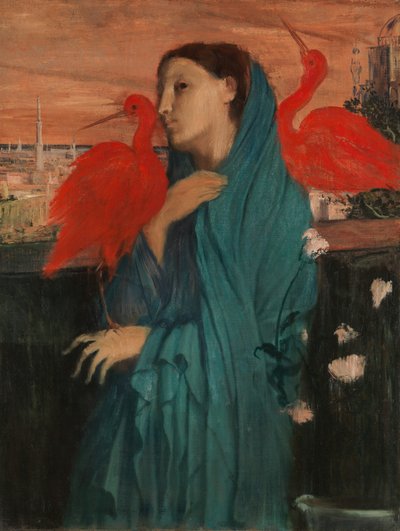 Giovane donna con ibis da Edgar Degas