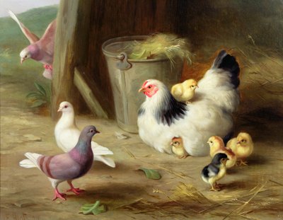 Scena di cortile agricolo da Edgar Hunt