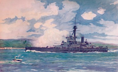 La super corazzata brasiliana Minas Geraes vicino a Rio da Edgar L. Pattison