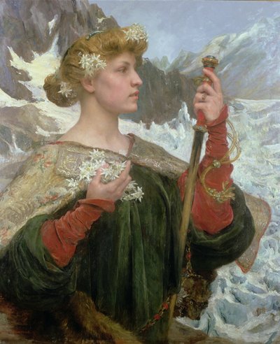 Stella alpina (olio su pannello) da Edgar Maxence