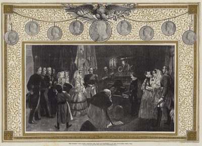 Sua Maestà la Regina in visita alla tomba di Napoleone I agli Invalides, Parigi da Edgar Melville (after) Ward