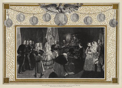 Sua Maestà la Regina in visita alla tomba di Napoleone I agli Invalides, Parigi, 1855 da Edgar Melville Ward