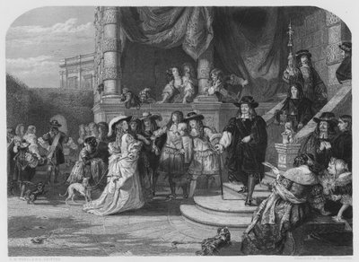 La caduta di Clarendon, dal quadro nella collezione del Diritto Onorevole Lord Northwick, un duplicato nella Vernon Gallery da Edgar Melville after Ward
