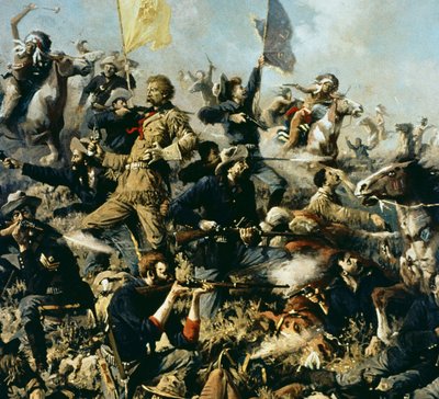 Battaglia di Little Bighorn, 25 giugno 1876 (dettaglio) da Edgar Samuel Paxson