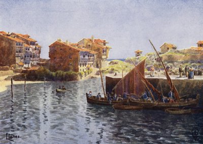 Spagna settentrionale: Llanes, il porto da Edgar T. A. Wigram