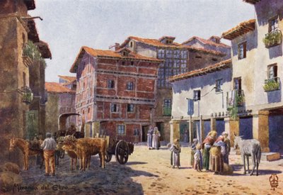 Spagna settentrionale: Miranda del Ebro, un angolo della città da Edgar T. A. Wigram