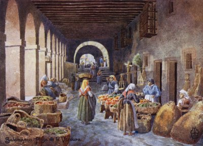 Spagna settentrionale: Salamanca, arcate nella Plaza de la Verdura da Edgar T. A. Wigram