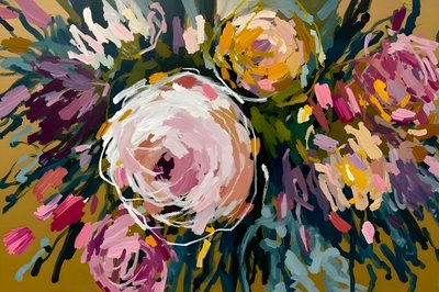 Fiori astratti dai colori vivaci da Edie