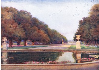 The Long Water, Hampton Court, da The Gardens of England: In the Southern and Western Counties pubblicato da The Studio da Edith Helena Adie