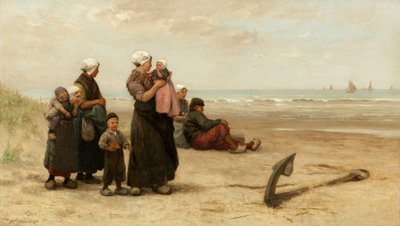 In attesa del ritorno delle navi sulla spiaggia di Katwijk da Edith Hume