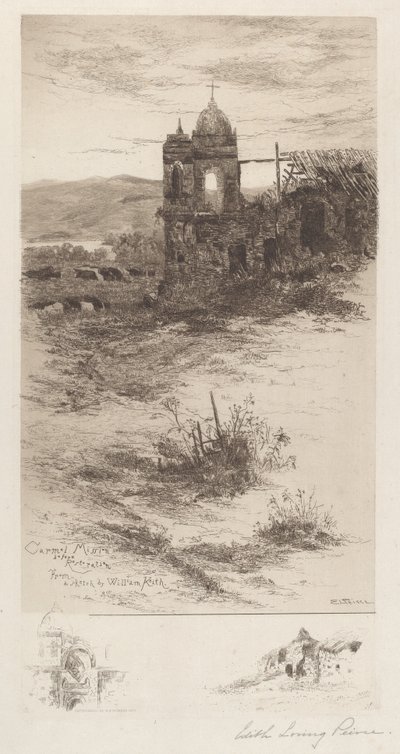 Missione di Carmel (prima del restauro) da Edith Loring Peirce Getchell, after William Keith