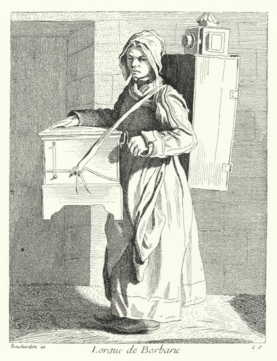 Suonatore di organetto da Edmé (after) Bouchardon