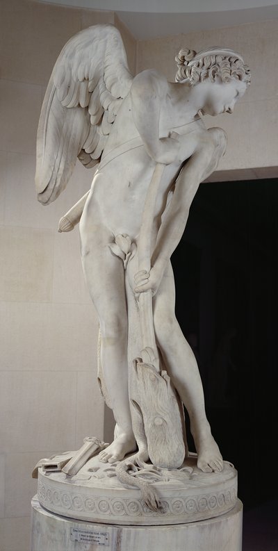 Cupido che intaglia il suo arco dal bastone di Ercole da Edmé Bouchardon