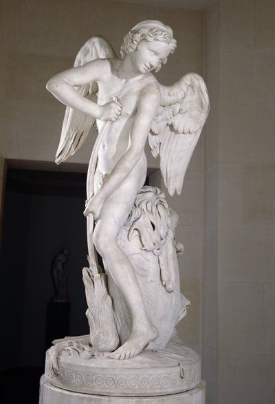 Cupido scolpisce il suo arco dal bastone di Ercole, 1747-50 (marmo) da Edmé Bouchardon