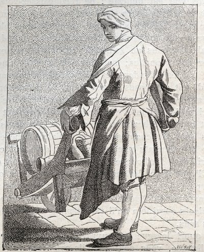 Il venditore di aceto - Piccolo mestiere di Parigi - incisione di Edme Bouchardon da Edmé Bouchardon