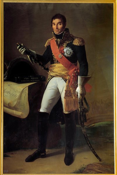 Ritratto a figura intera di André Masséna, Duca di Rivoli da Edme Adolphe Fontaine