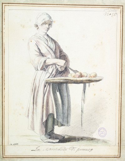 La venditrice di mele da Edmé Bouchardon