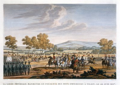 La Guardia Imperiale che manovra alla presenza dei due imperatori a Tilsit, 28 giugno 1807 da Edme Bovinet