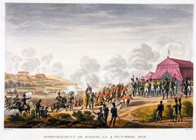 Il bombardamento di Madrid, Spagna, 4 dicembre 1808 da Edme Bovinet