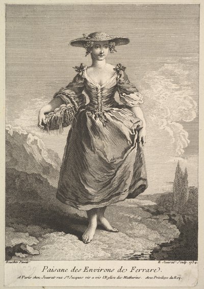 Contadina di Ferrara, 1734 da Edme Jeaurat