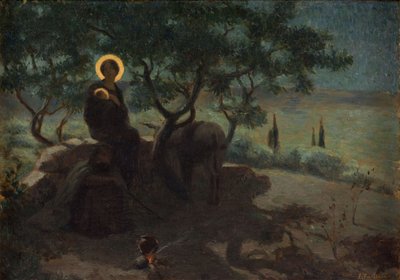 Fuga in Egitto, ca. 1915 da Edmond (1861 1943) Tapissier