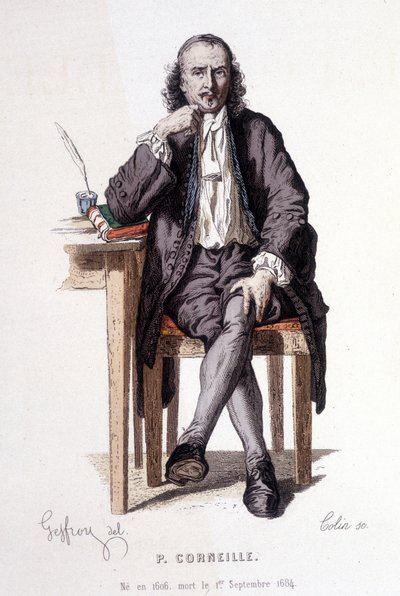 Pierre Corneille (1606/1684) disegnato da Geoffroy da Edmond Aime Florentin Geffroy