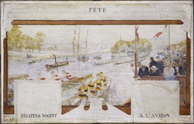 Schizzo per il municipio di Nogent-sur-Marne: Festa: Regata a Nogent a remi da Edmond Debon
