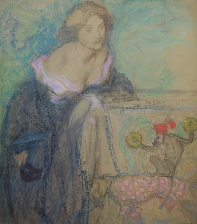 Donna con la maschera da Edmond François Aman Jean