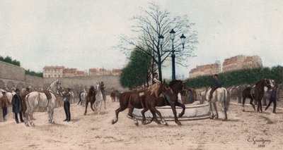 Mercato dei cavalli a Parigi da Edmond Georges Grandjean