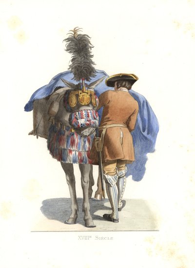 Un servitore equestre, Francia da Edmond Lechevallier Chevignard