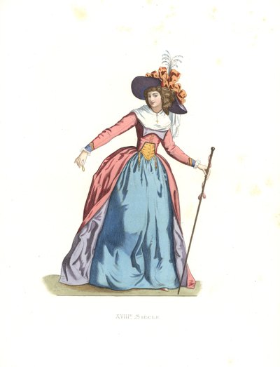 Donna alla moda, Francia da Edmond Lechevallier Chevignard