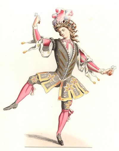 Francese in costume da ballo da Edmond Lechevallier Chevignard