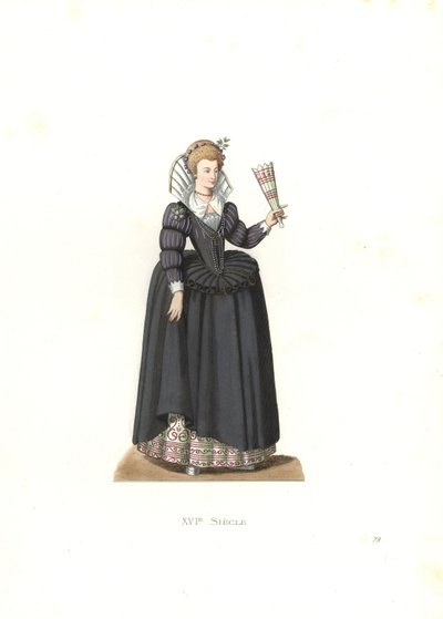 Donna francese del regno di Re Enrico III da Edmond Lechevallier Chevignard
