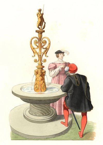 Gentiluomo e dama, nobiltà inglese da Edmond Lechevallier Chevignard
