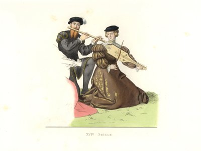 Gentiluomo e donna, Inghilterra da Edmond Lechevallier Chevignard