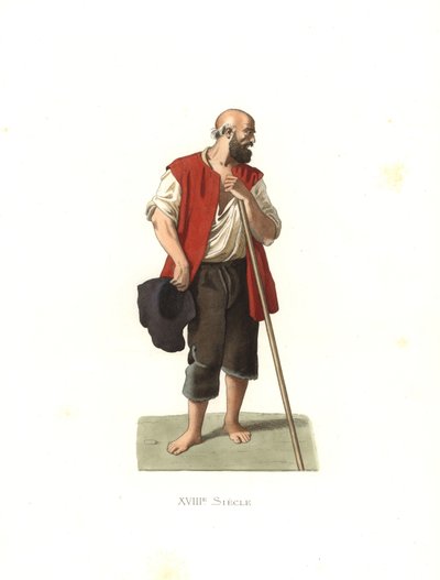 Contadino della Lombardia, Italia da Edmond Lechevallier Chevignard