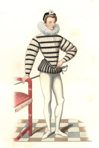Ritratto di Saint-Megrin, gentiluomo francese del XVI secolo (litografia dopo un