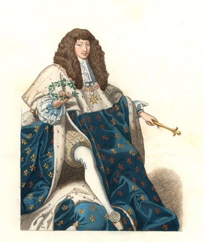 Il giovane re Luigi XIV di Francia (1638-1715) (litografia dopo un
