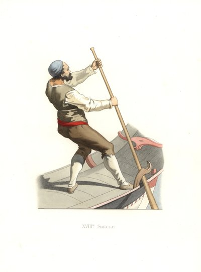 Gondoliere veneziano da Edmond Lechevallier Chevignard