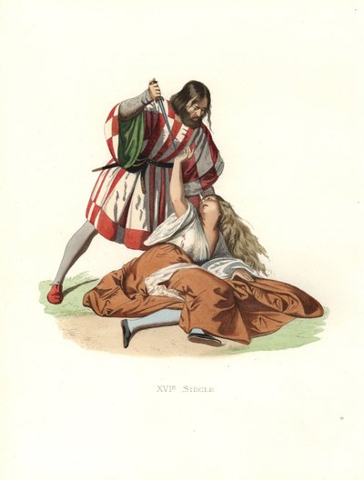 Uomo veneziano che uccide sua moglie da Edmond Lechevallier Chevignard