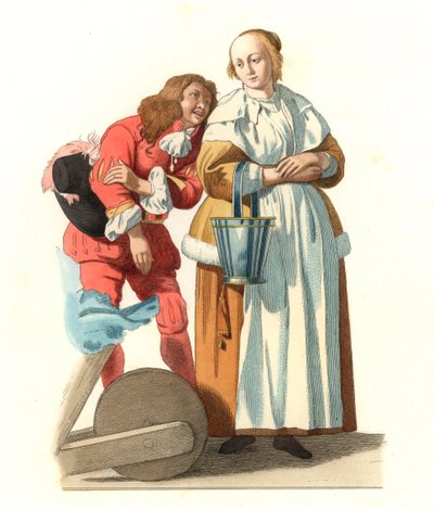 Donna della borghesia olandese e un paggio da Edmond Lechevallier Chevignard