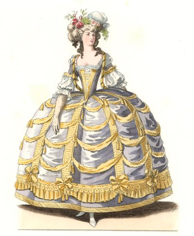 Donna francese in abito da sera da Edmond Lechevallier Chevignard