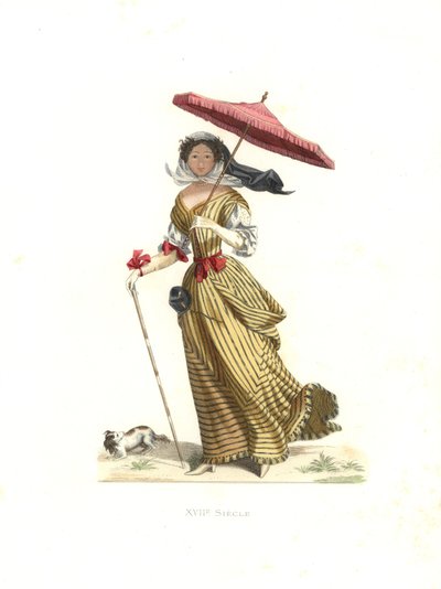 Donna in abiti estivi, Francia da Edmond Lechevallier Chevignard