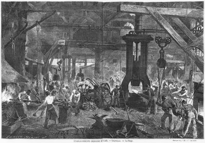 Fucina della Compagnia Derosne e Cail, Grenelle, illustrazione da 