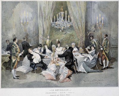 Capodanno - Acquerello, di Edmond Morin da Edmond Morin