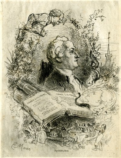 Ritratto di Elie Catherine Freron (1718 -1776) da Edmond Morin