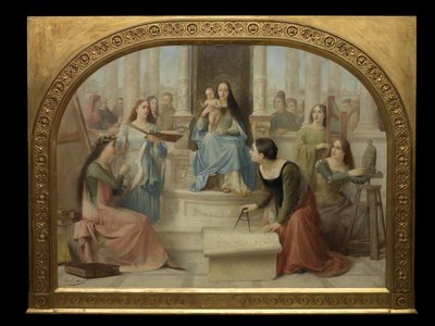 La Vergine che ispira le arti da Edmond Theodor van Hove