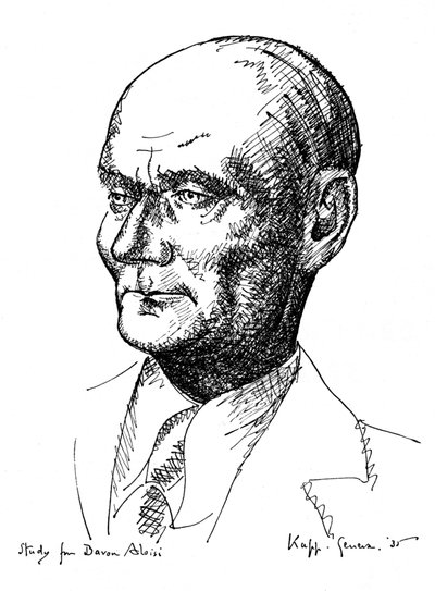 Studio per il Barone Aloisi, statista italiano, 1935 da Edmond Xavier Kapp