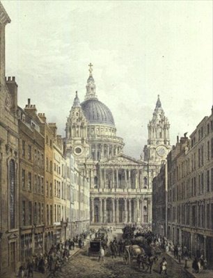 Cattedrale di San Paolo, vista da Ludgate Hill da Edmund (after) Walker